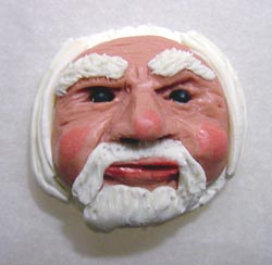 Sculpey Face with Beard