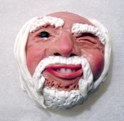 Sculpey Face Winking with Beard